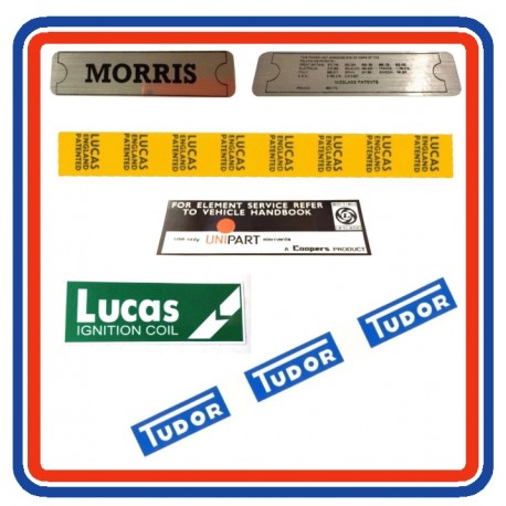 Morris Minor 1000 1968-1971 6 Piece Sticker Bundle