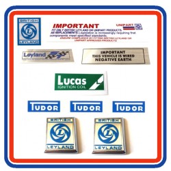 Mini 1275GT 6 Piece Engine Bay Sticker Bundle 75 on with A-Panel Badges