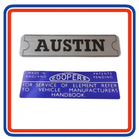Mk2 Austin Mini 2 Piece Engine Bay Sticker Bundle