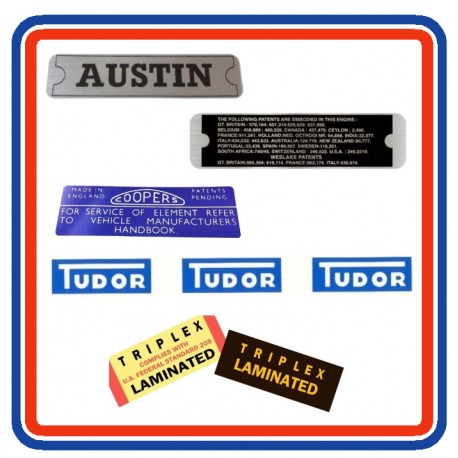 Mk2 Austin Mini 5 Piece Engine Bay Sticker Bundle