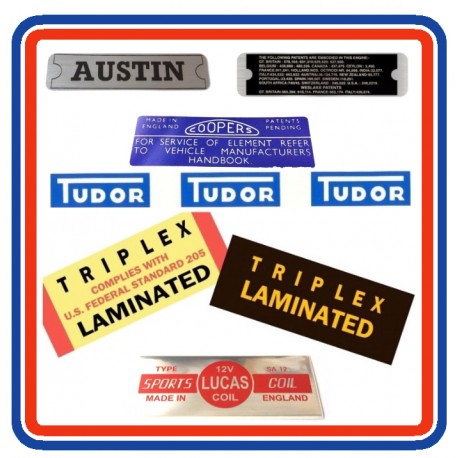 Mk2 Austin Mini 6 Piece Engine Bay Sticker Bundle