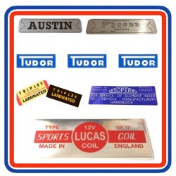 Mk1 Austin Mini 6 Piece Engine Bay Sticker Bundle