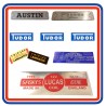 Mk1 Austin Mini 6 Piece Engine Bay Sticker Bundle
