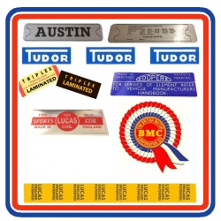 Mk1 Austin Mini 8 Piece Engine Bay Sticker Bundle