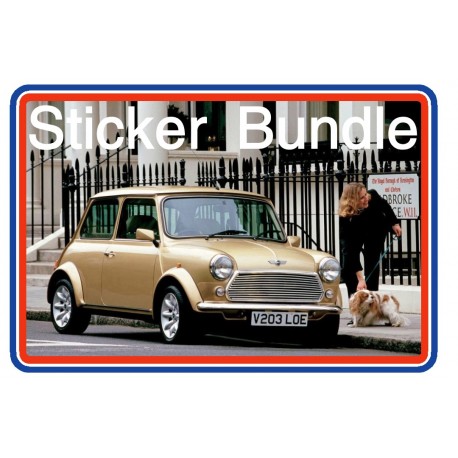 Rover Mini Knightsbridge SE Full Engine Bay Sticker Bundle
