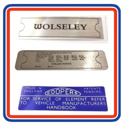 Wolseley Hornet 3 Piece Engine Bay Sticker Bundle 1963-1966
