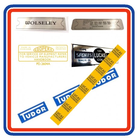 Wolseley Hornet 6 Piece Engine Bay Sticker Bundle 1961-1963