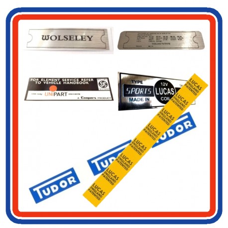 Wolseley Hornet 6 Piece Engine Bay Sticker Bundle 1966-1969