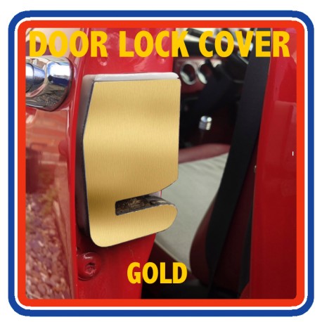 Gold Mini Side Door Lock Mechanism Cover (pair)