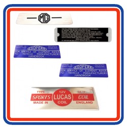 MGB & GT 5 Piece Engine Bay Sticker Bundle