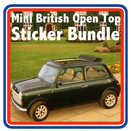Rover Mini British Open Top Full Engine Bay Sticker Bundle