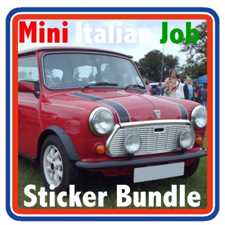 Rover Mini Italian Job Full Engine Bay Sticker Bundle