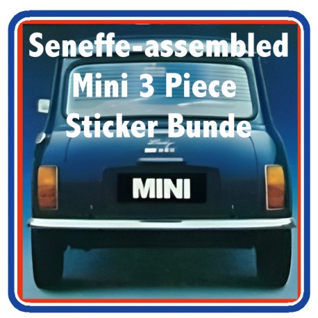 BL Mini Mk4 1000 & 1100 Special 'Assembled in Belgium' 3 Piece Engine Bay Sticker Bundle