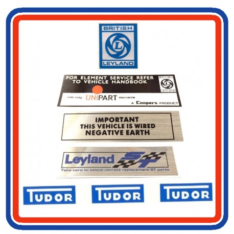 Mini Clubman 5 Piece Engine Bay Sticker Bundle