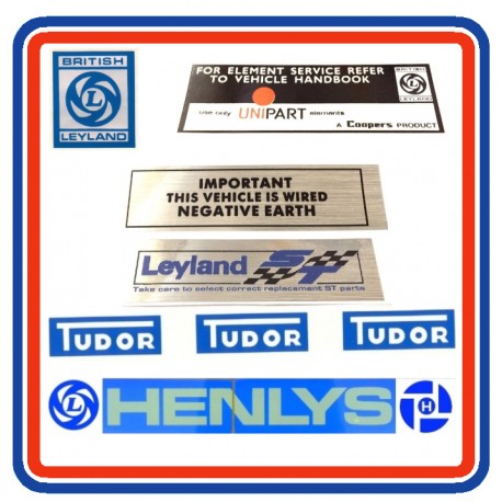 Mini Clubman 5 Piece Engine Bay Sticker Bundle + Dealer Sticker