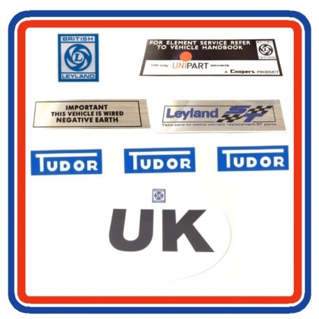 Mini Clubman 5 Piece Engine Bay Sticker Bundle + UK Bumper Sticker