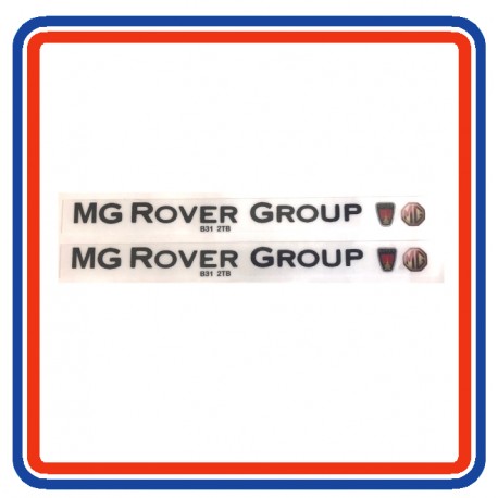 Rover Group Replica Number Plate Stickers x2