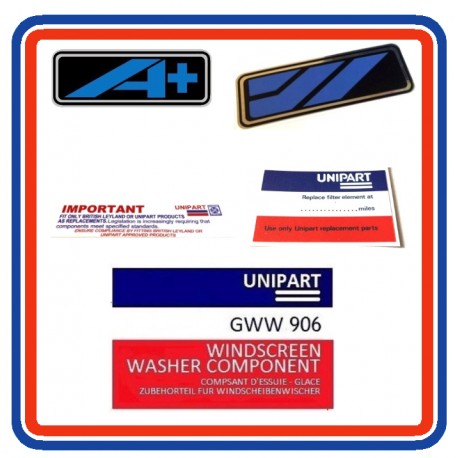 Austin Rover Mini 5 Piece Engine Bay Sticker Bundle