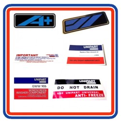 Austin Rover Mini 6 Piece Engine Bay Sticker Bundle