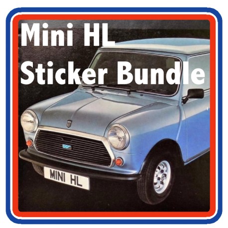 Austin Rover Mini HL 5 Piece Engine Bay Sticker Bundle