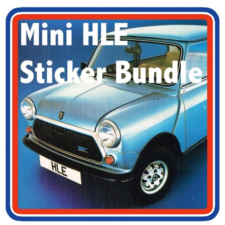 Austin Rover Mini HLE 7 Piece Engine Bay Sticker Bundle