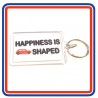 Happiness is Mini Shaped Key Ring