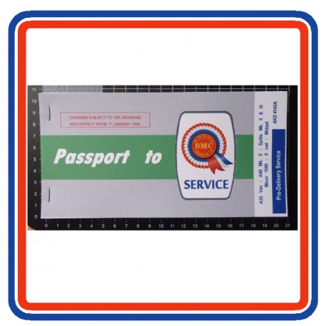 BMC Austin Morris MG Passport to Service Book