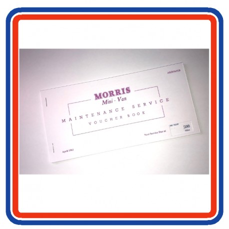 BMC Morris Mini Van Replica Maintenance Service & Voucher Book 1961