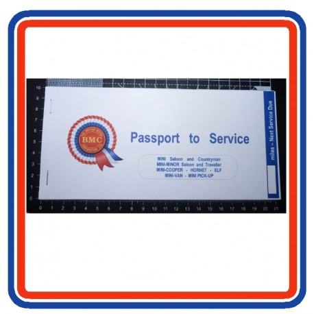 BMC Morris Mini Cooper Replica Maintenance Service & Voucher Book 1963