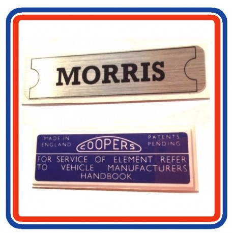 Morris Mini Mk1 850 1000 & Cooper Sticker Bundle 1