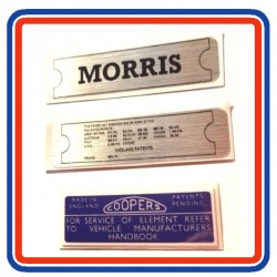 Morris Mini Mk1 850 1000 & Cooper Sticker Bundle 2
