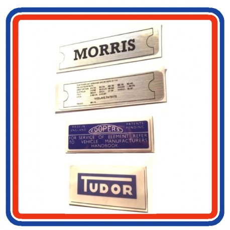 Morris Mini Mk1 850 1000 & Cooper Sticker Bundle 3