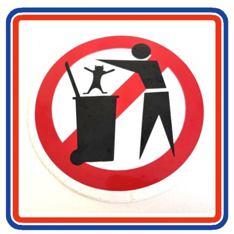 Do Not Place Cats in Wheelie Bins Sticker