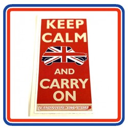 KEEP CALM AND CARRY ON - Mini Bumper Sticker
