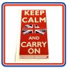 KEEP CALM AND CARRY ON - Mini Bumper Sticker