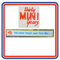 Thirty Mini Years - You never forget your first Mini Window Sticker