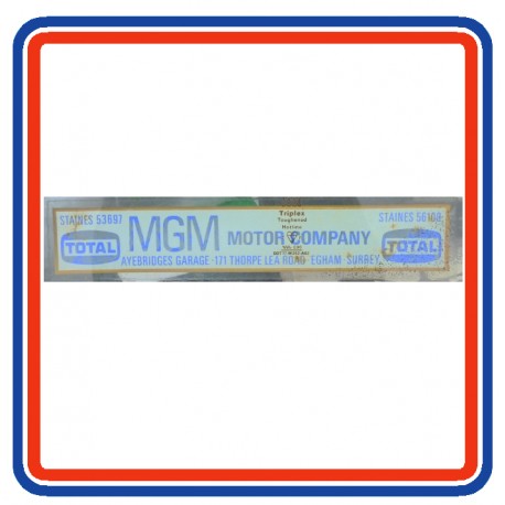 MGM Motor Company Staines Dealer Sticker