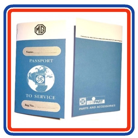 British Leyland MG Replica Passport to Service Book
