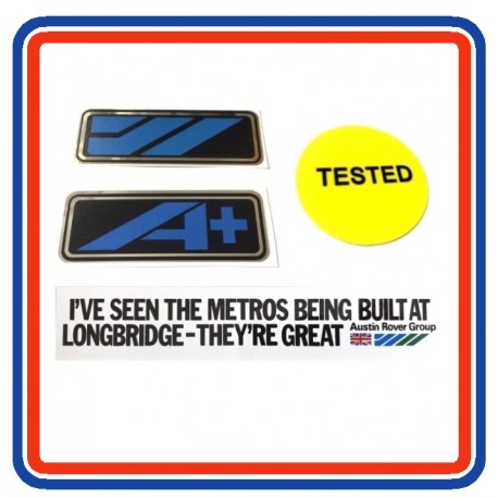 Austin Metro 3 Piece Sticker Bundle + I've seen the Metros being built... sticker