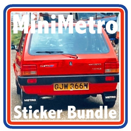 Austin MiniMetro HLE Full Engine Bay Sticker Bundle