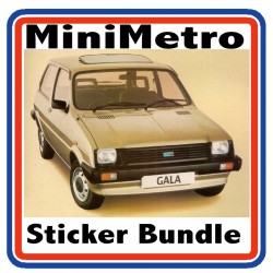 Austin MiniMetro HLE Full Engine Bay Sticker Bundle