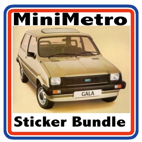 Austin MiniMetro HLE Full Engine Bay Sticker Bundle