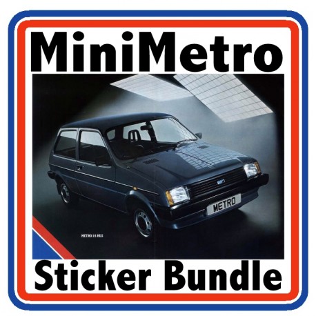 Austin MiniMetro HLS Full Engine Bay Sticker Bundle