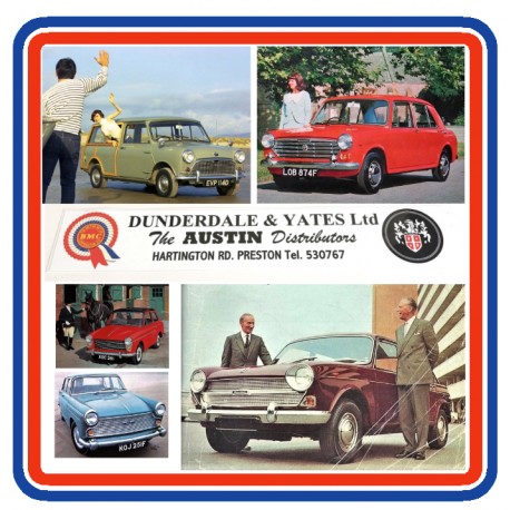 Dunderdale & Yates of Preston BMC Austin Repro Dealer Sticker