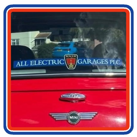 All Electric Garages PLC Rover Repro Dealer Sticker