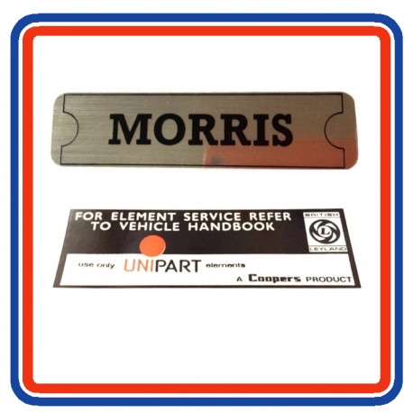Morris Mini Mk2 850 1000 & Cooper 2 Piece Sticker Bundle
