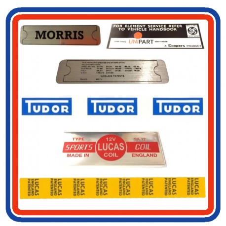 Morris Mini Mk2 850 1000 & Cooper Sticker Bundle 6