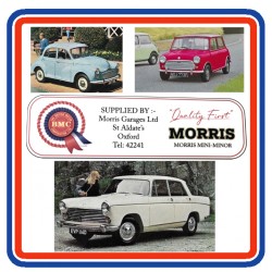 Morris Garages Ltd Oxford BMC Mini Dealer Sticker