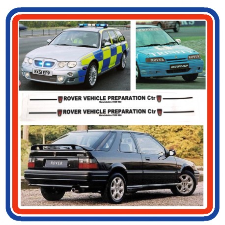Rover Vehicle Preparation Centre Number Plate Stickers x2