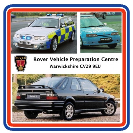 Rover Vehicle Preparation Centre Repro Dealer Sticker